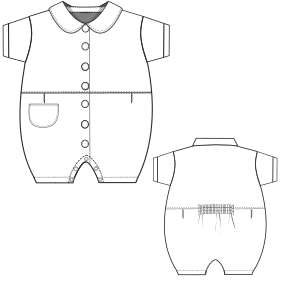 Fashion sewing patterns for BABIES One-Piece Suit 0051